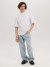 Белая футболка мужская с лайкрой Oversize оптом