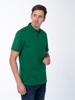Тёмно-зелёная рубашка ПОЛО мужская